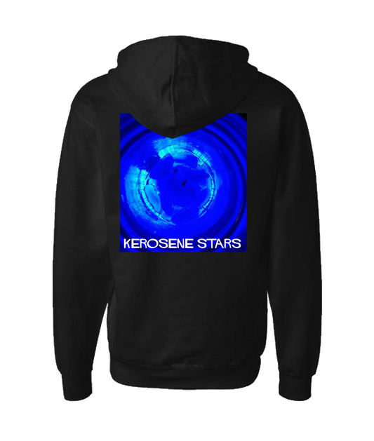 Kerosene Stars - Blue - Black Zip Up Hoodie