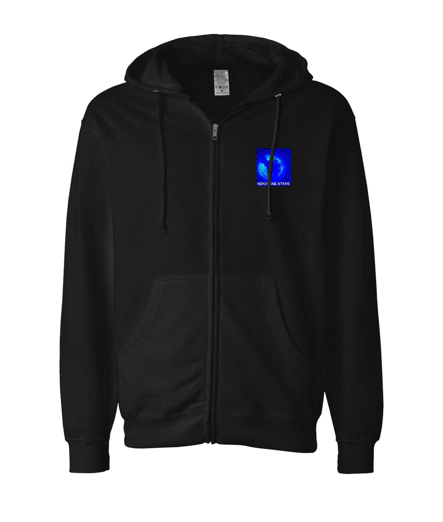 Kerosene Stars - Blue - Black Zip Up Hoodie
