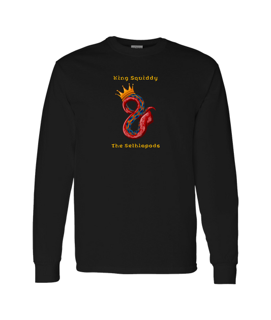 King Squiddy and the Sethlapods - Tentacle Crown - Black Long Sleeve T