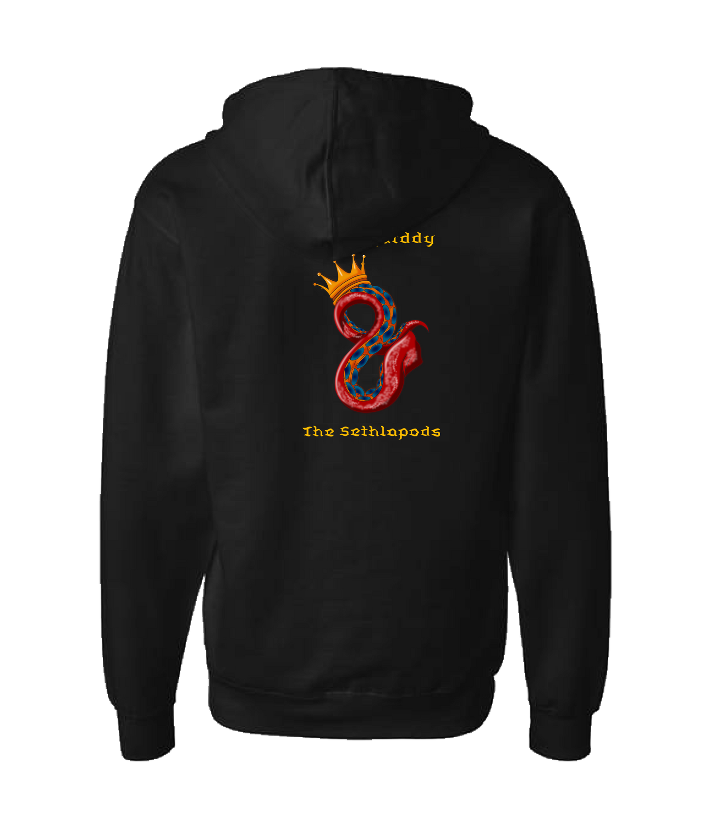 King Squiddy and the Sethlapods - Tentacle Crown - Black Zip Up Hoodie