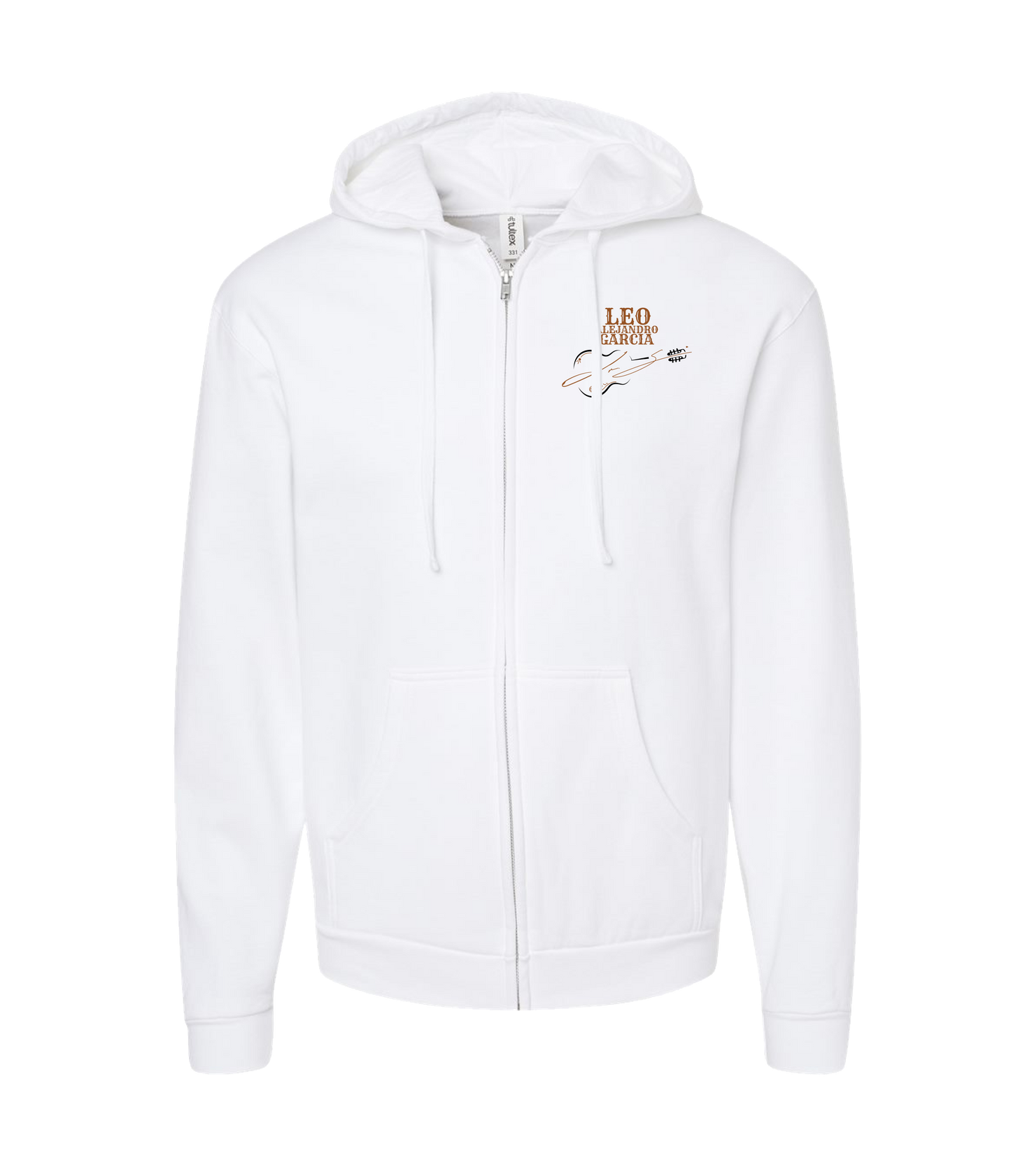 Leo Alejandro Garcia - LAG Guitar Logo - White Zip Up Hoodie