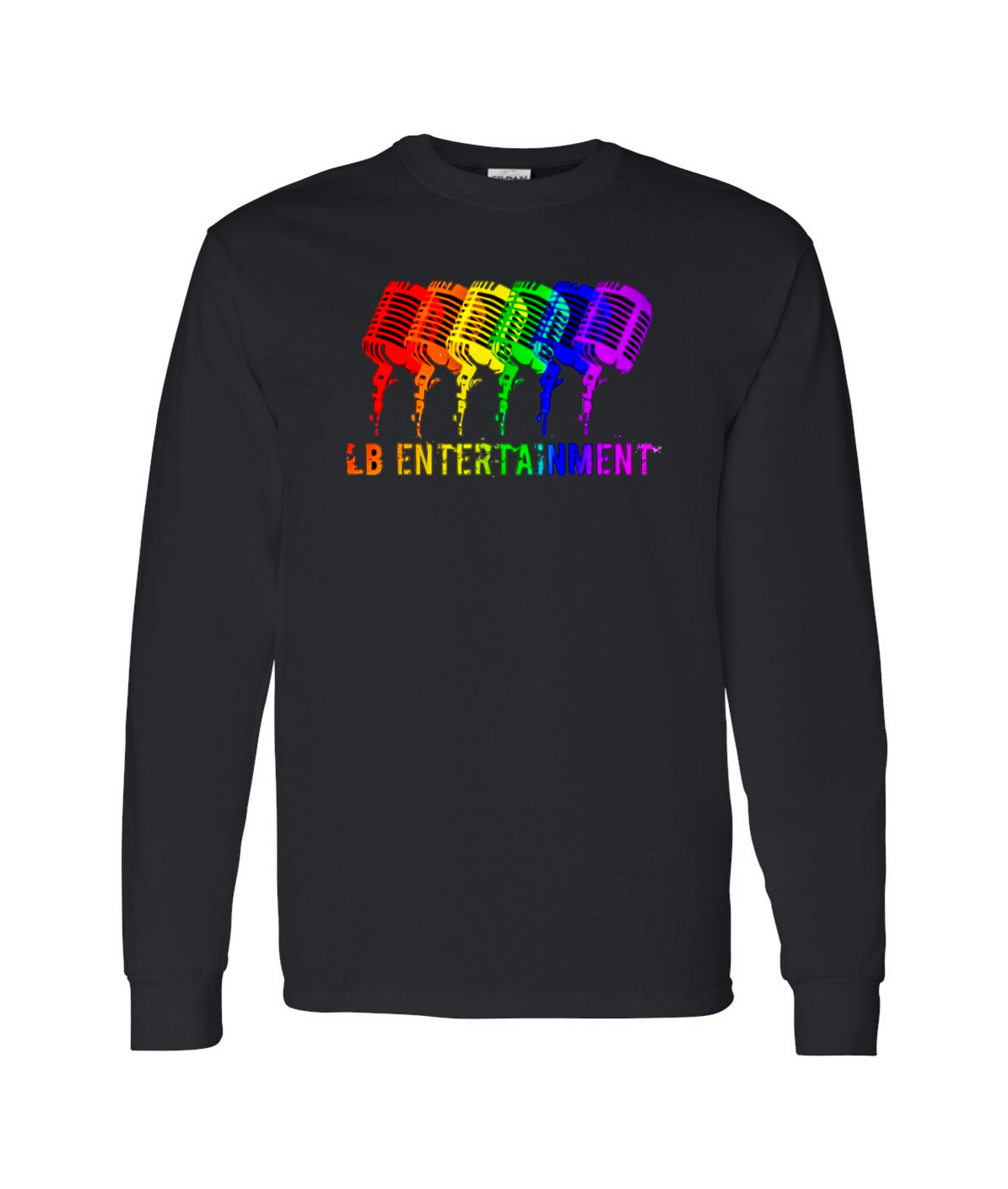 LB Entertainment - 2 Sided Logo - Black Long Sleeve T