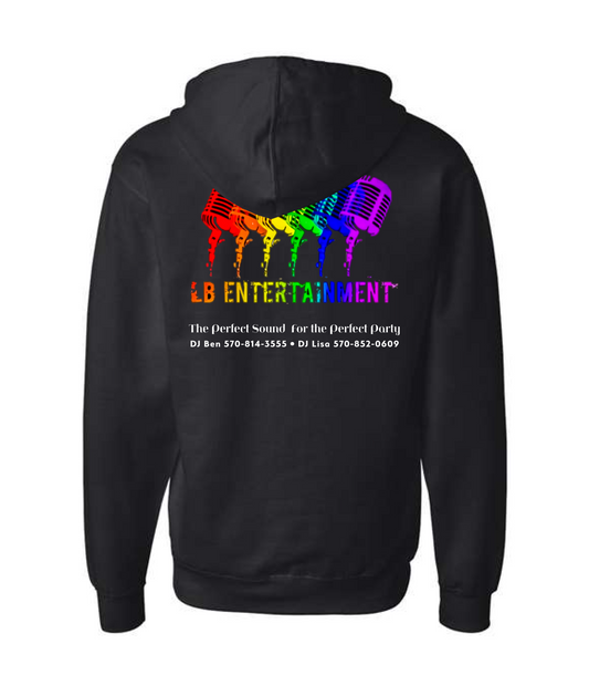 LB Entertainment - 2 Sided Logo - Black Zip Hoodie