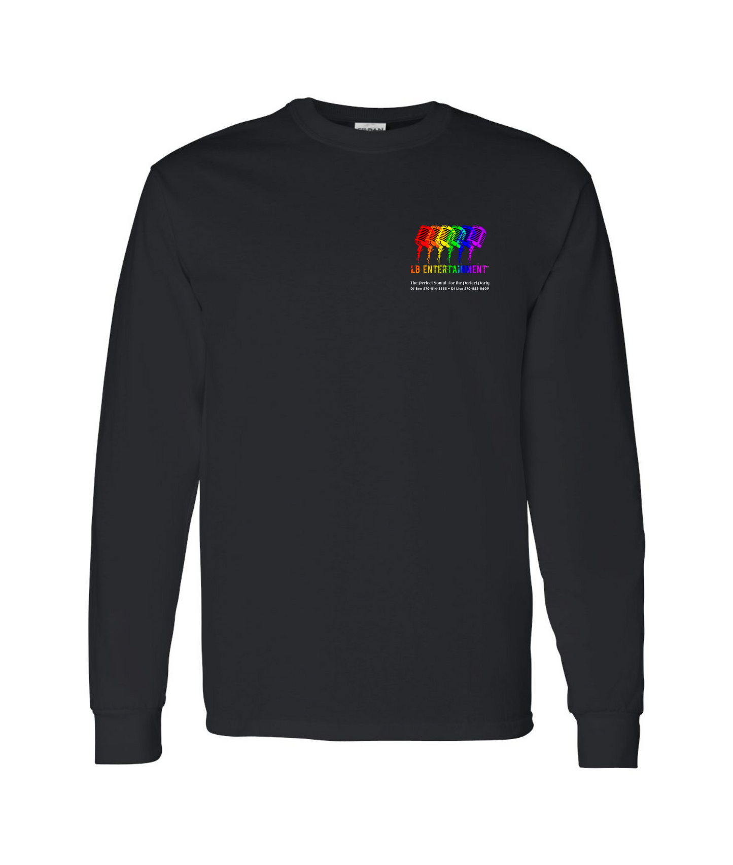 LB Entertainment - 1 Sided Pocket Logo - Black Long Sleeve T