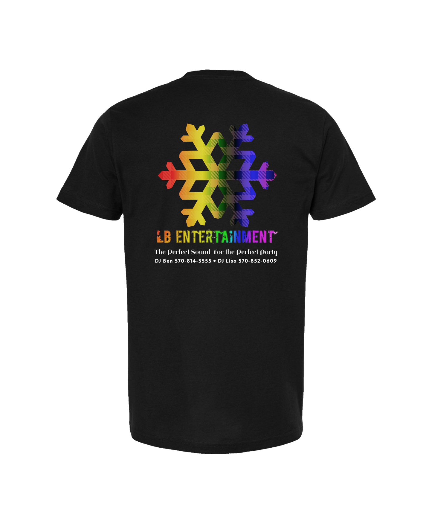 LB Entertainment - Snow Flake - Black T-Shirt