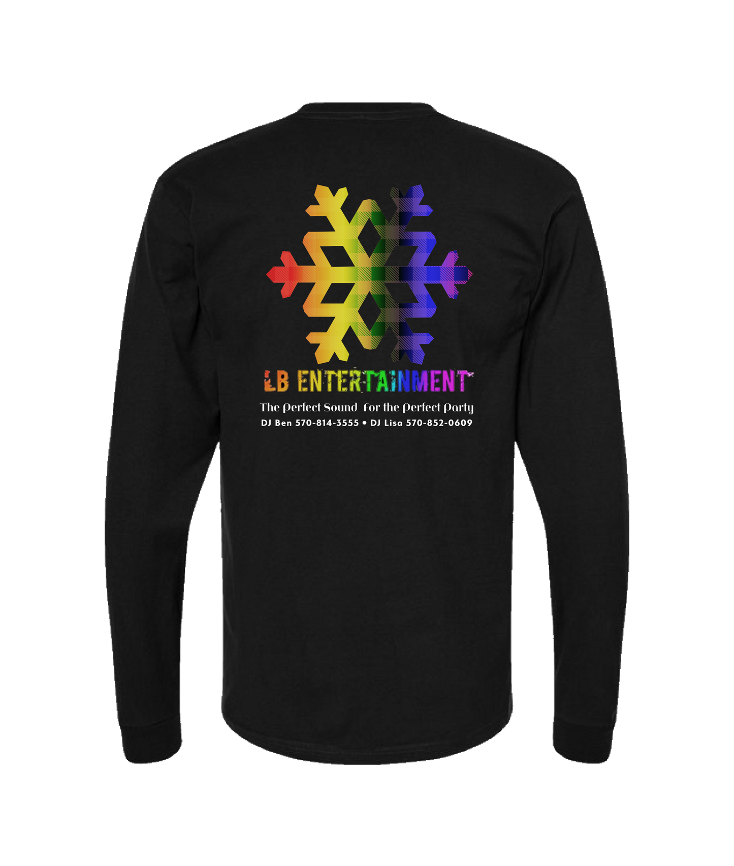 LB Entertainment - Snow Flake - Black Long Sleeve T