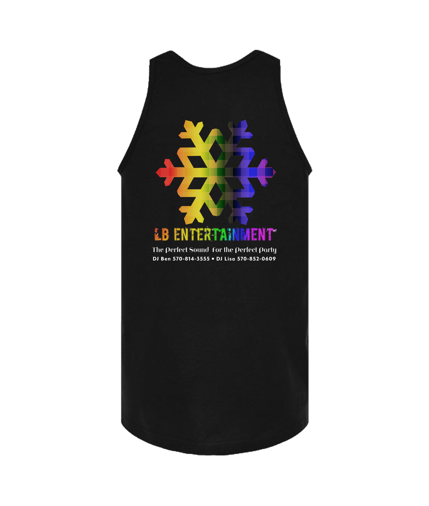 LB Entertainment - Snow Flake - Black Tank Top