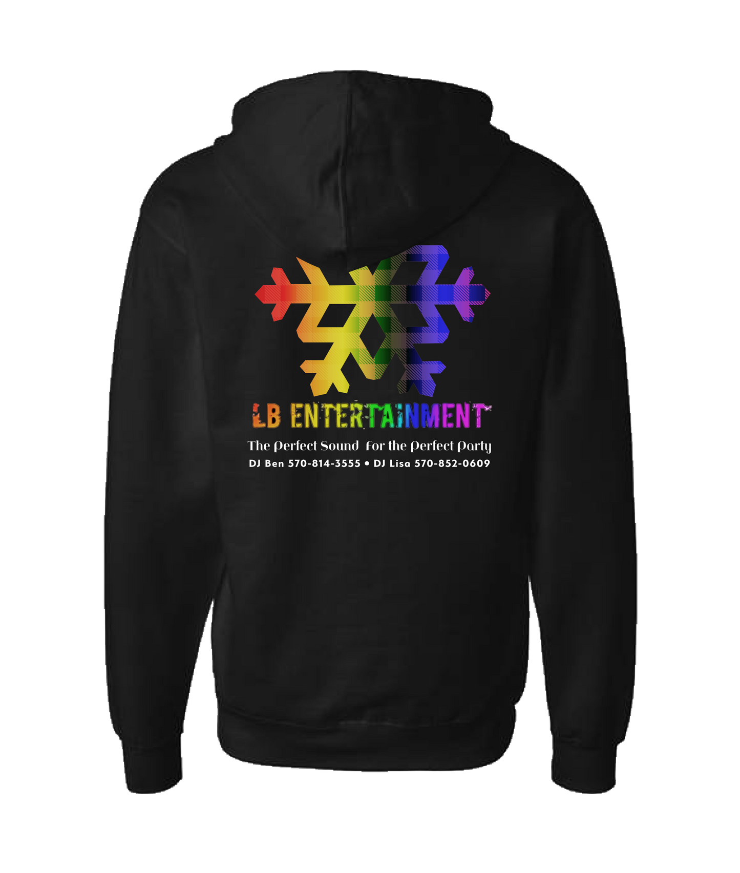 LB Entertainment - Snow Flake - Black Zip Up Hoodie