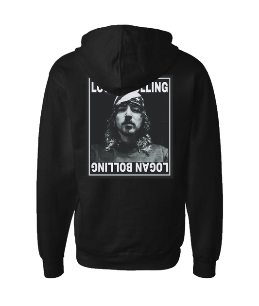 Logan Bolling - Portrait - Black Zip Up Hoodie