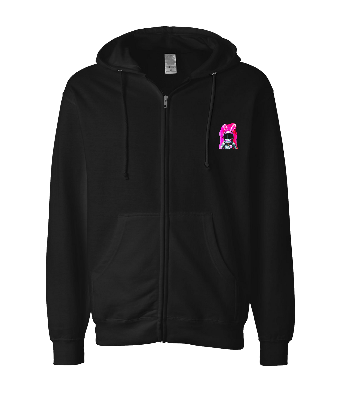 Legendarious - SPACE RABBIT - Black Zip Up Hoodie