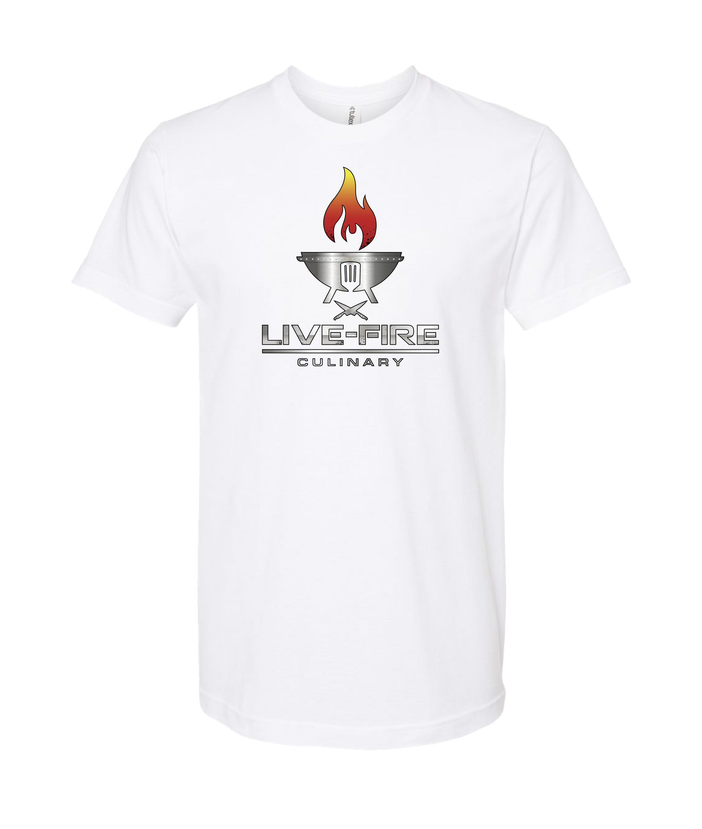 Live-Fire Culinary - Fire - White T-Shirt