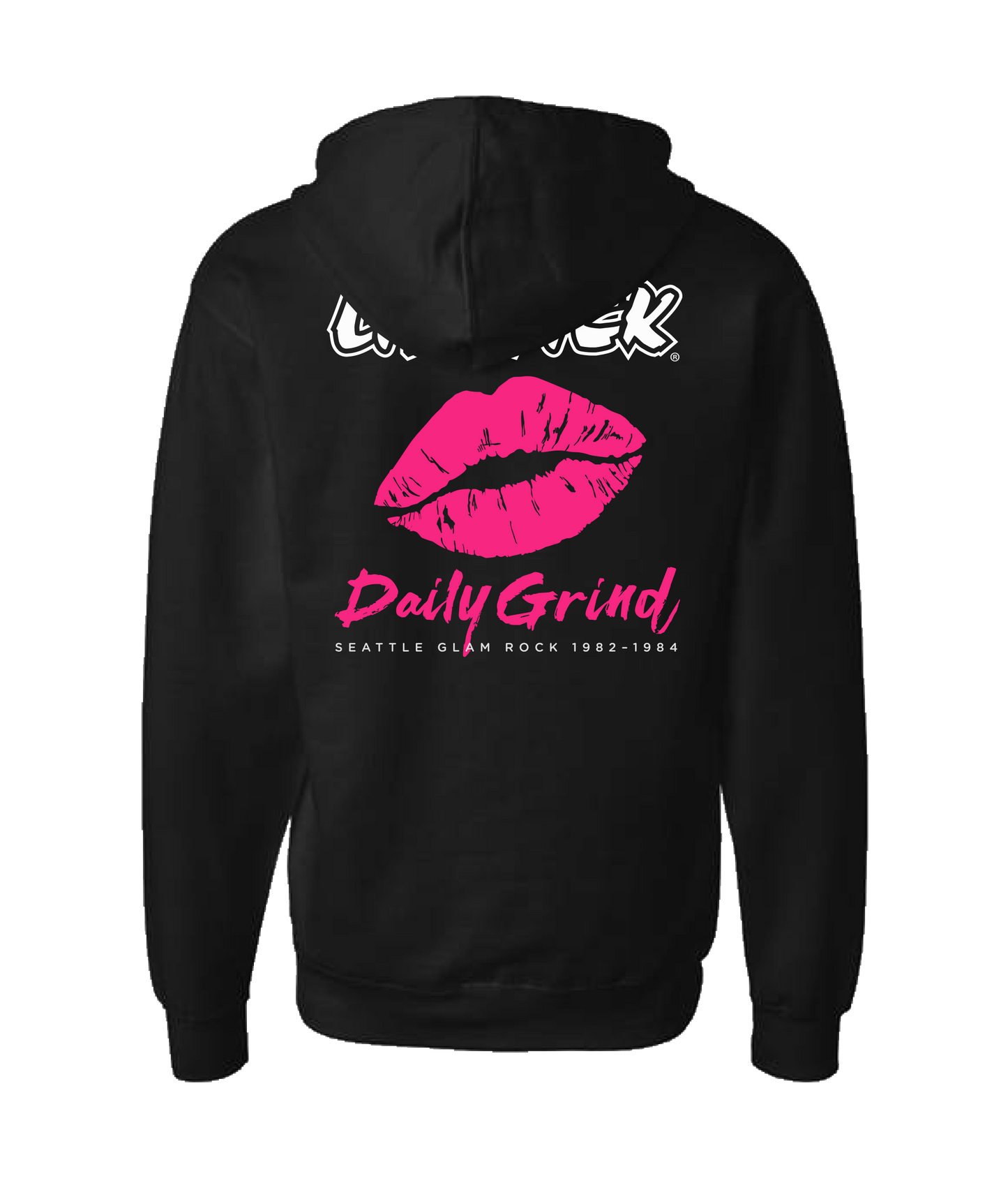Lipstick - DAILY GRIND - Black Zip Up Hoodie