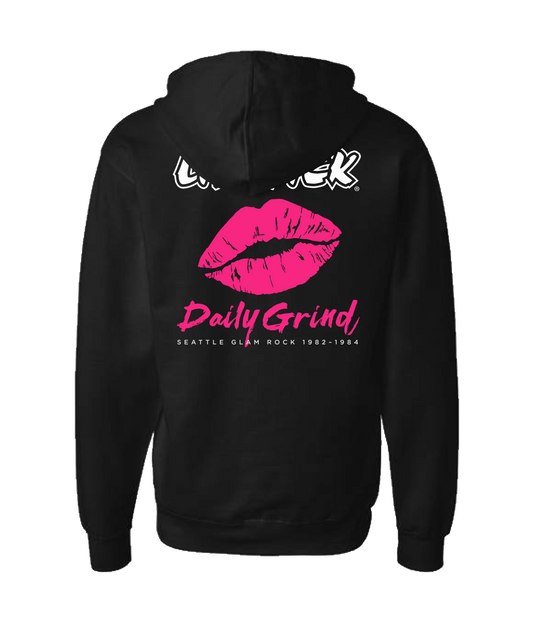 Lipstick - DAILY GRIND - Black Zip Up Hoodie