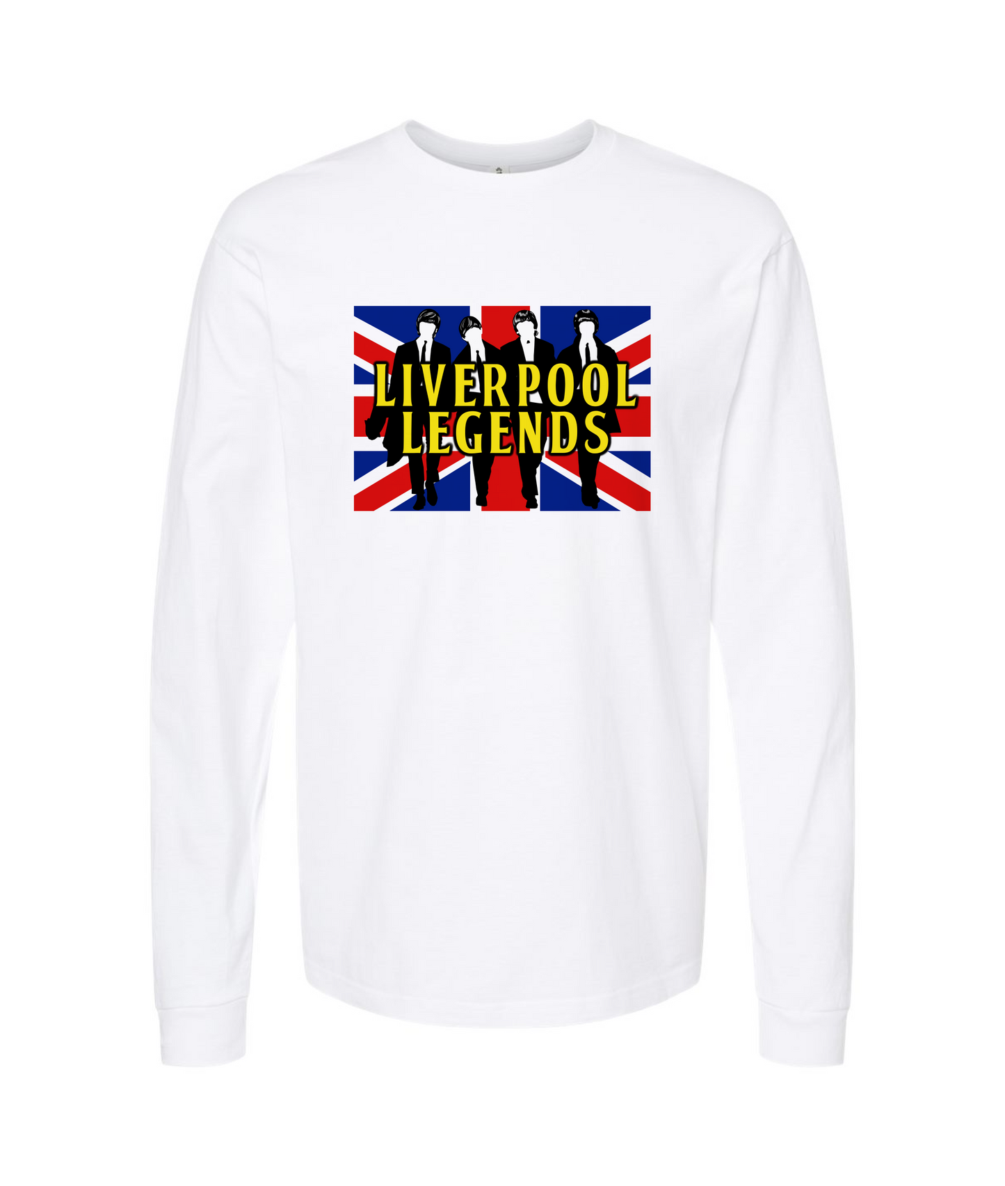 Liverpool Legends Online Merch - Beatles - White Long Sleeve T