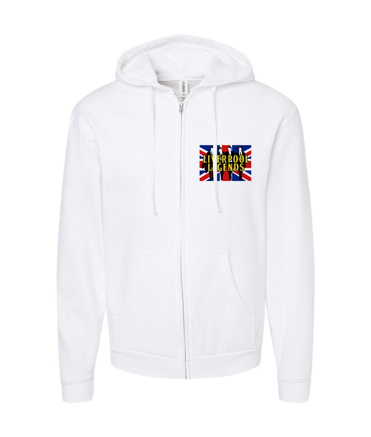 Liverpool Legends Online Merch - Beatles - White Zip Hoodie