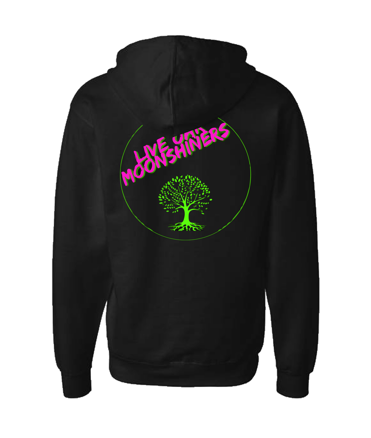 Live Oak Moonshiners - Tree - Black Zip Up Hoodie
