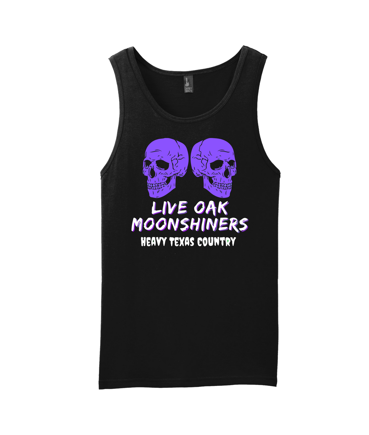 Live Oak Moonshiners - Heavy Texas Country - Black Tank Top