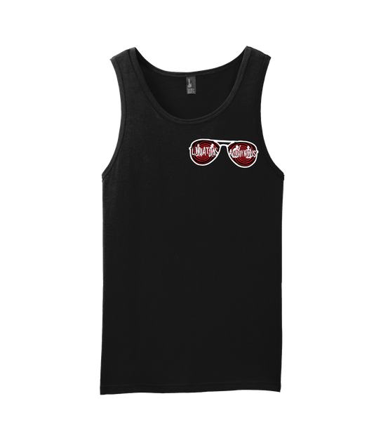 Lunatics Anonymous - Glasses Logo - Black Tank Top