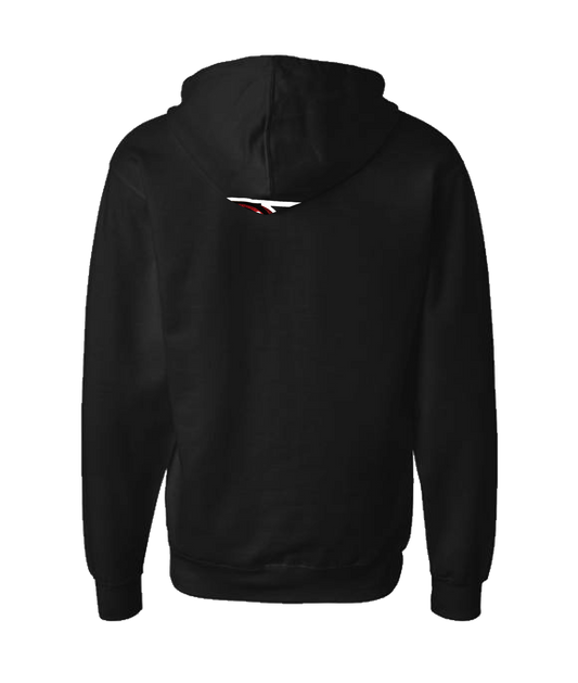 Lunatics Anonymous - Glasses Logo - Black Zip Up Hoodie