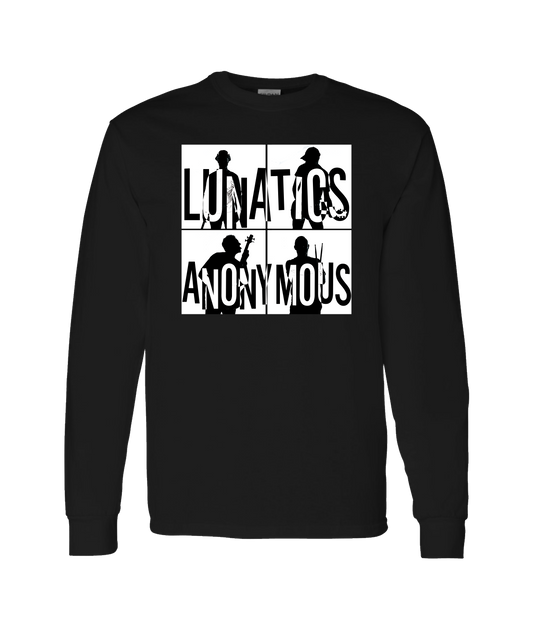 Lunatics Anonymous - Square Logo - Black Long Sleeve T