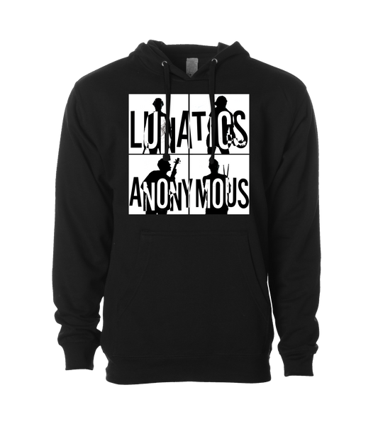 Lunatics Anonymous - Square Logo - Black Hoodie
