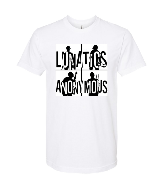 Lunatics Anonymous - Square Logo - White T Shirt