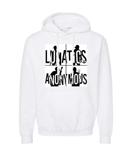 Lunatics Anonymous - Square Logo - White Hoodie