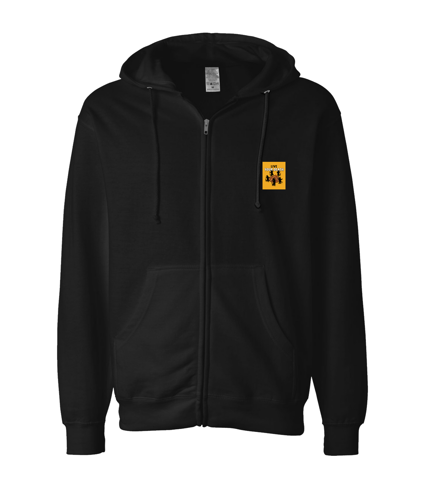 Live Your Death - DESIGN 1 - Black Zip Up Hoodie