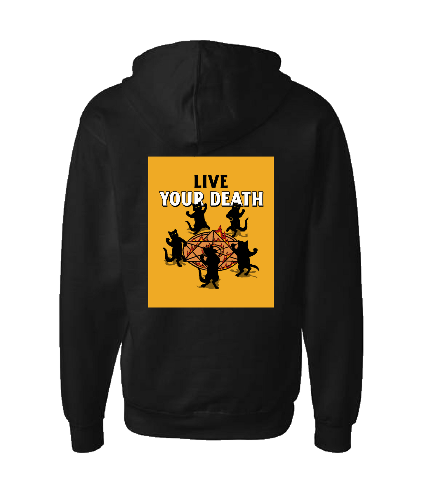 Live Your Death - DESIGN 1 - Black Zip Up Hoodie