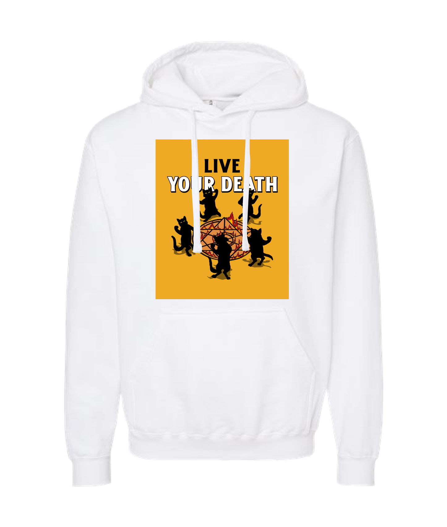Live Your Death - DESIGN 1 - White Hoodie