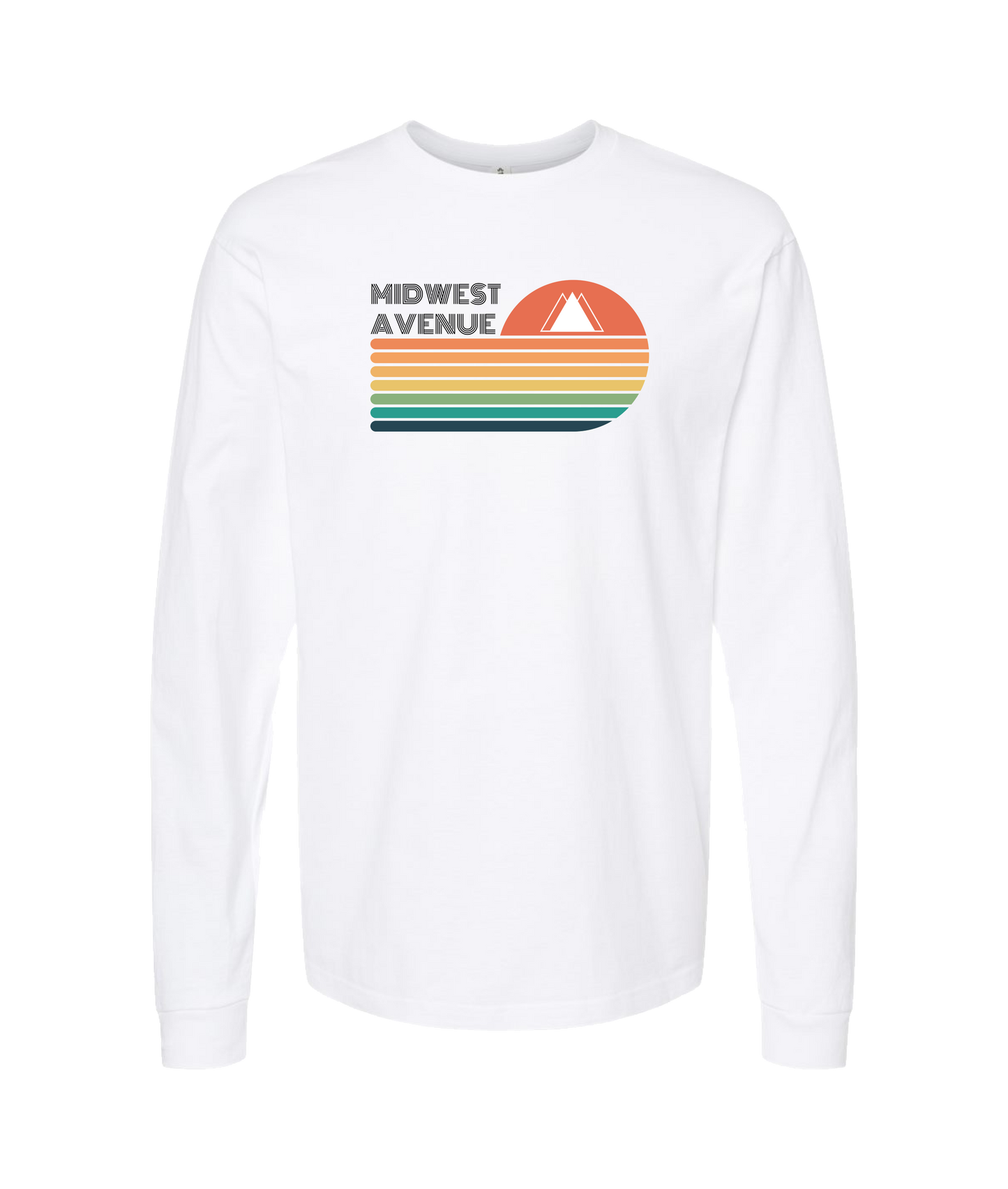 Midwest Avenue - Logo - White Long Sleeve T