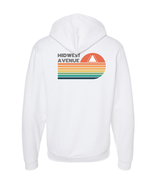 Midwest Avenue - Logo - White Zip Up Hoodie