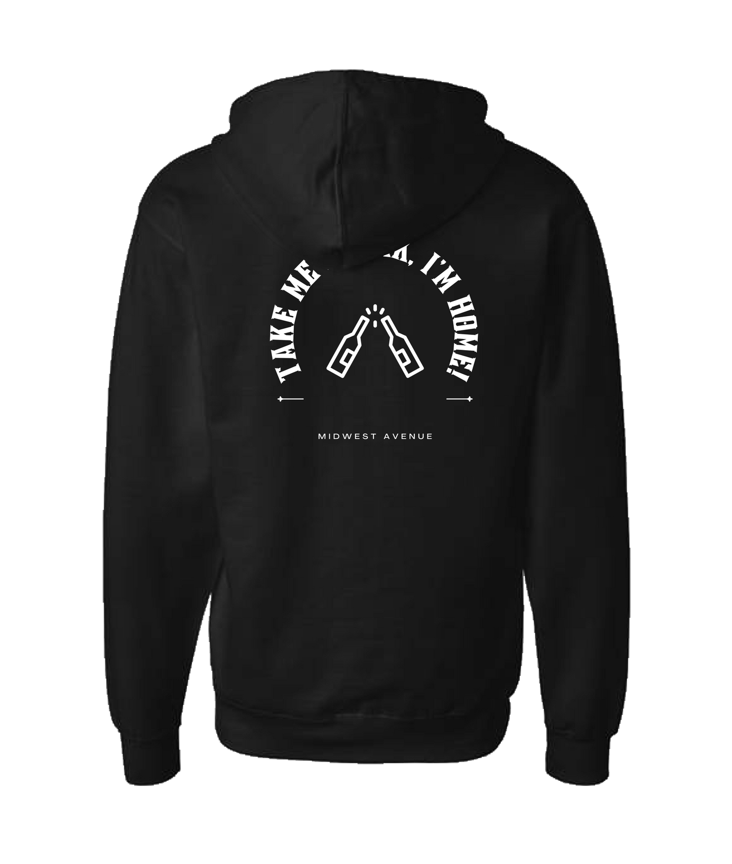 Midwest Avenue - Drunk - Black Zip Up Hoodie