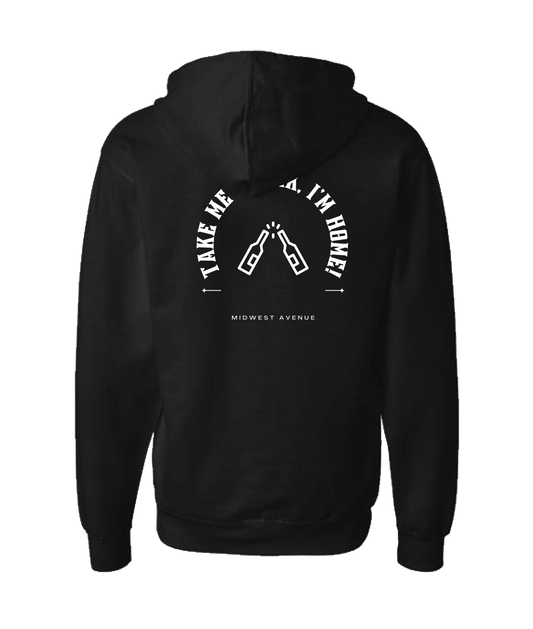 Midwest Avenue - Drunk - Black Zip Up Hoodie