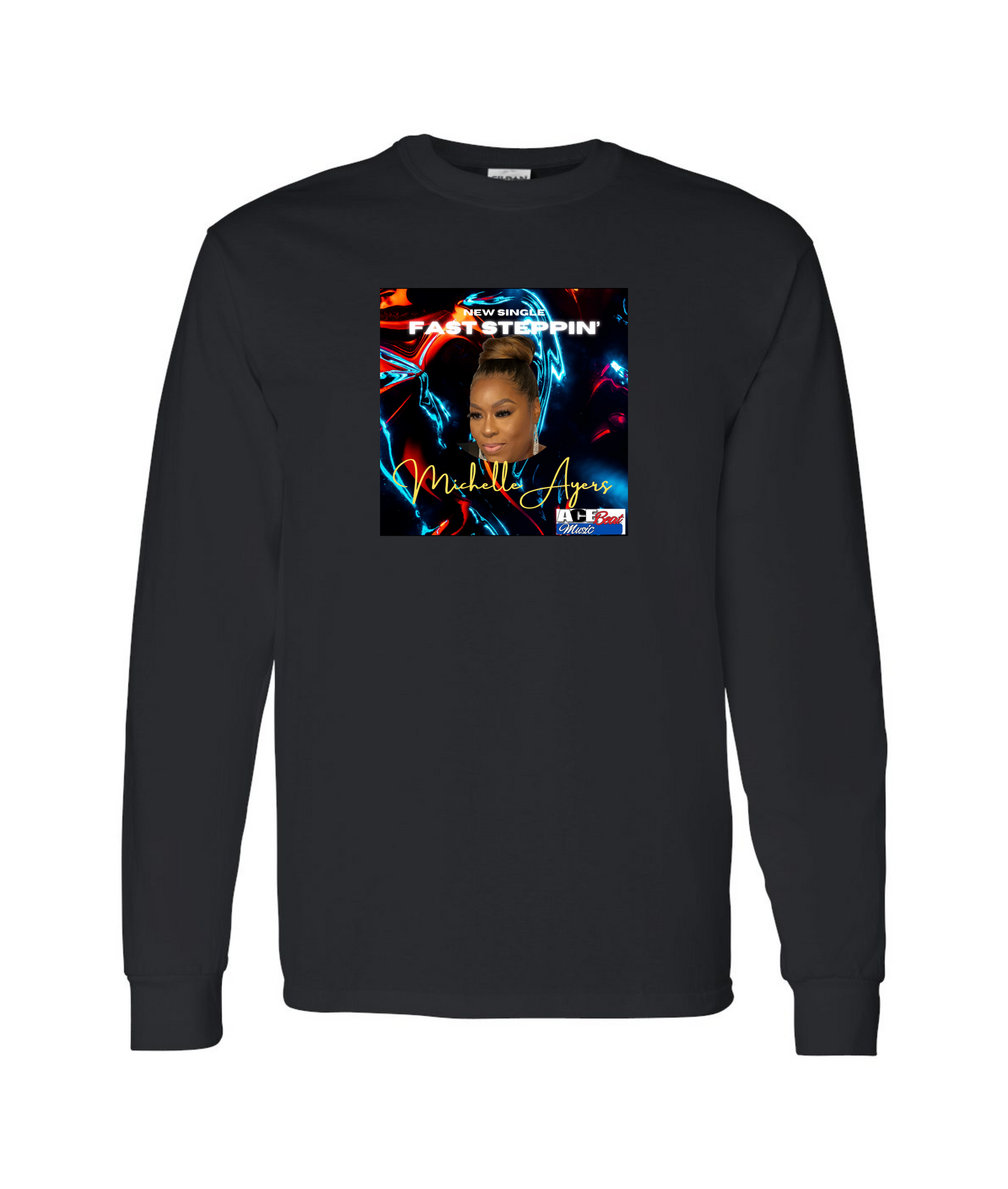 Michelle Ayers Fan Merch - Fast Steppin' - Black Long Sleeve T