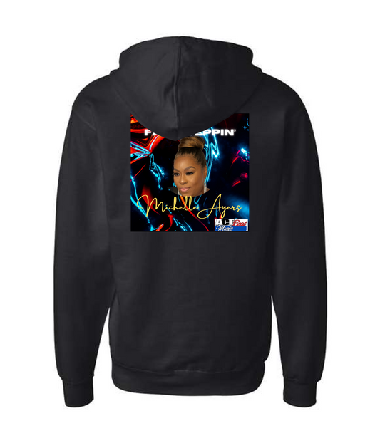 Michelle Ayers Fan Merch - Fast Steppin' - Black Zip Hoodie