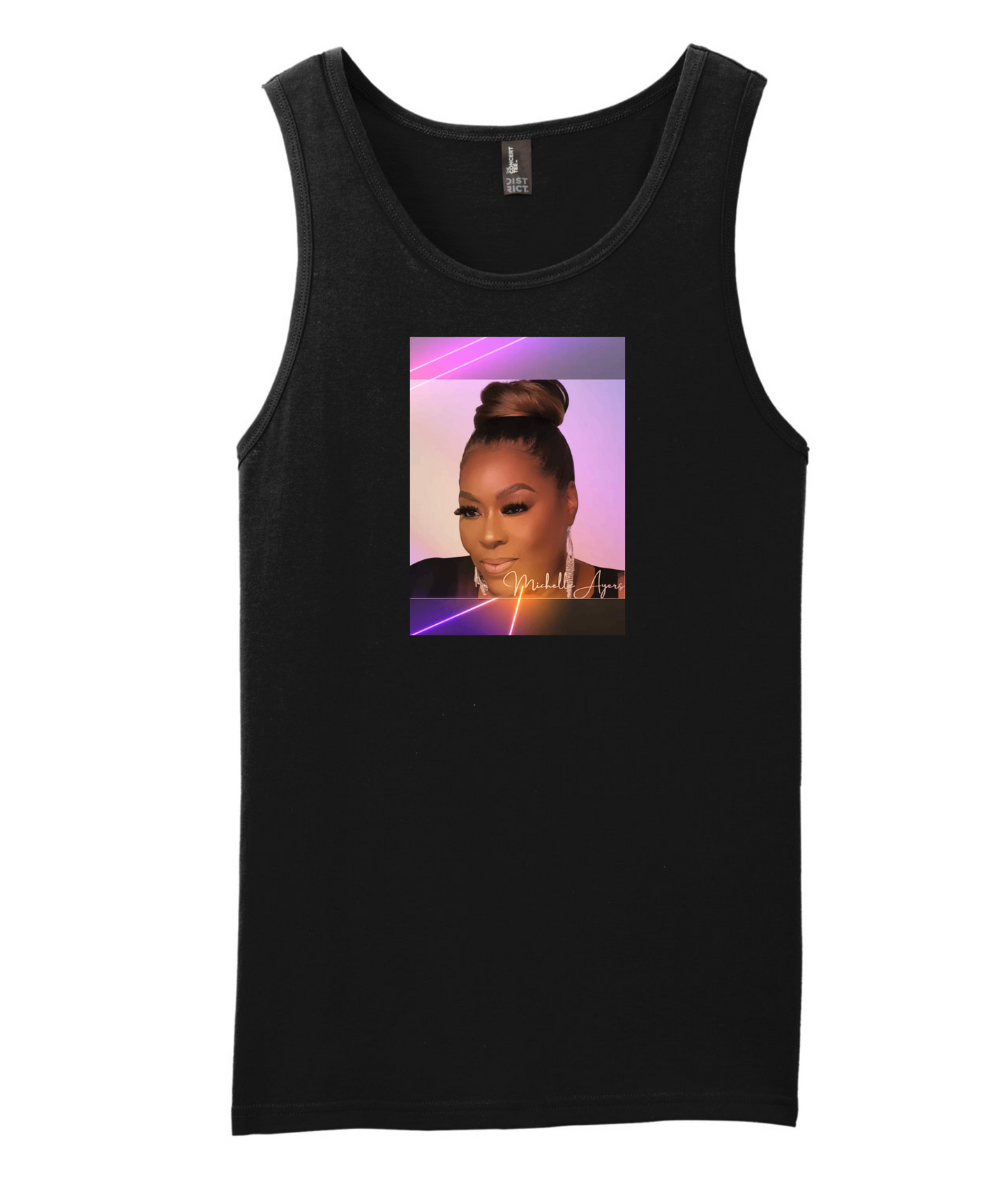 Michelle Ayers Fan Merch - Headshot - Black Tank Top