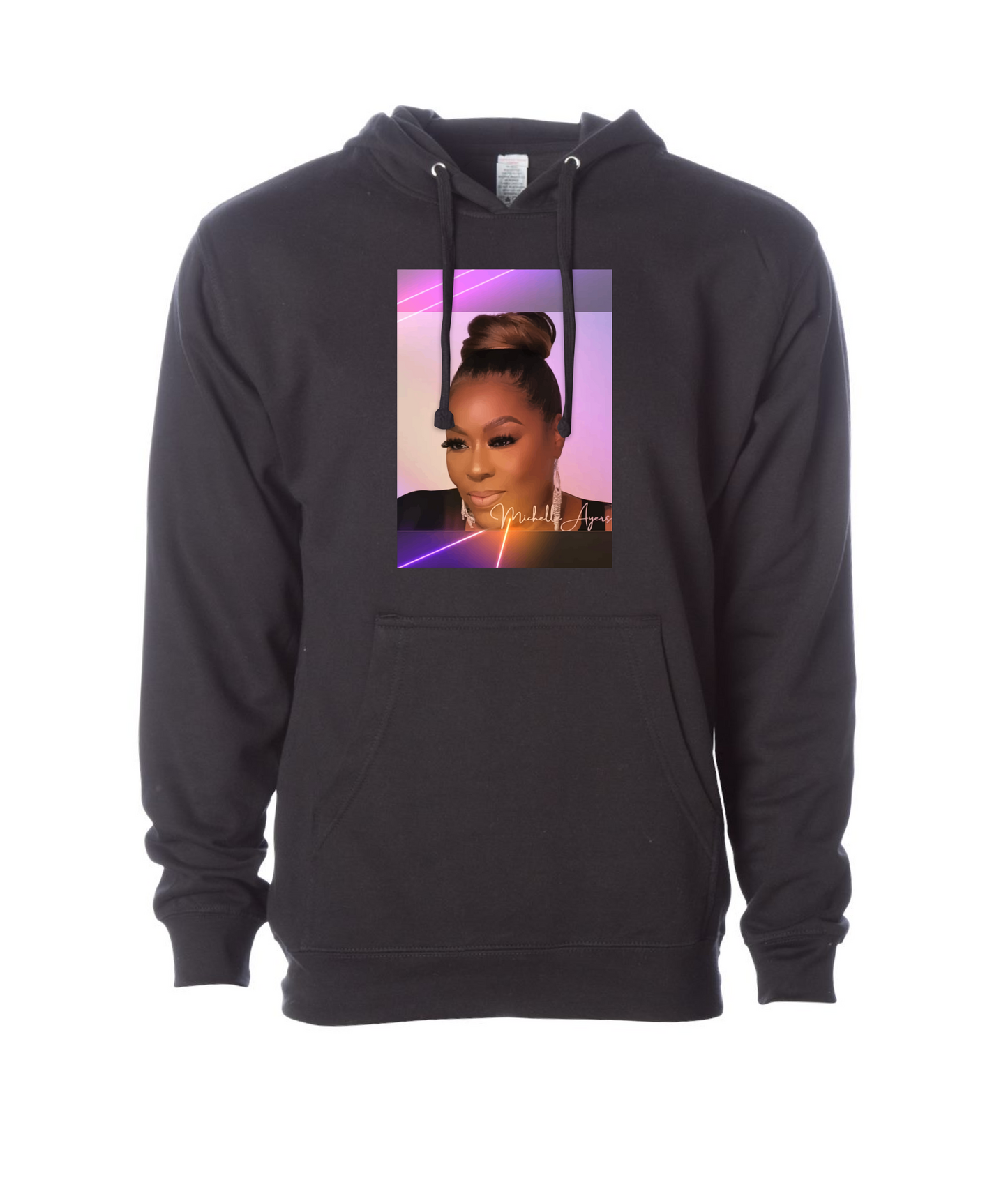 Michelle Ayers Fan Merch - Headshot - Black Hoodie