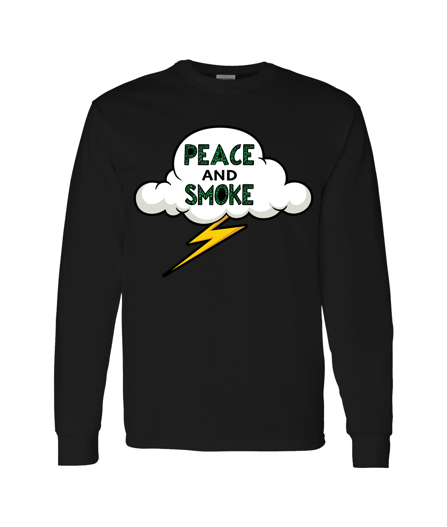 MoneyBoy 2K - PEACE AND SMOKE - Black Long Sleeve T