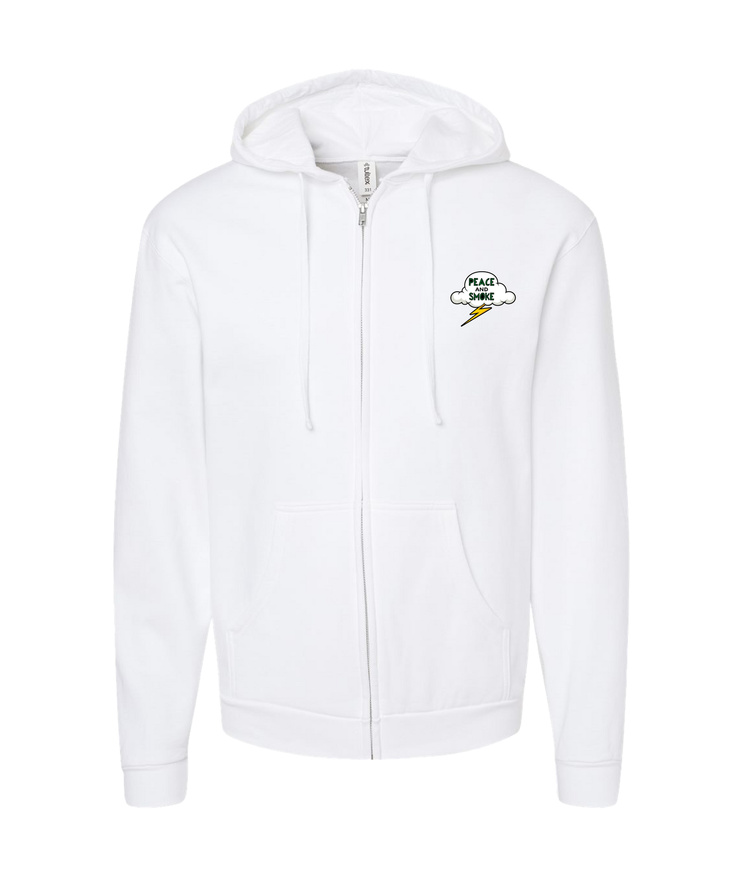 MoneyBoy 2K - PEACE AND SMOKE - White Zip Up Hoodie