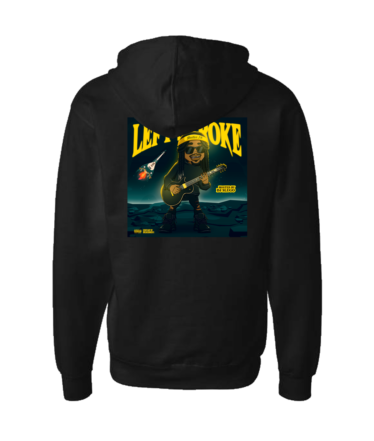 V-MBKTOP - LEFT STROKE - Black Zip Up Hoodie