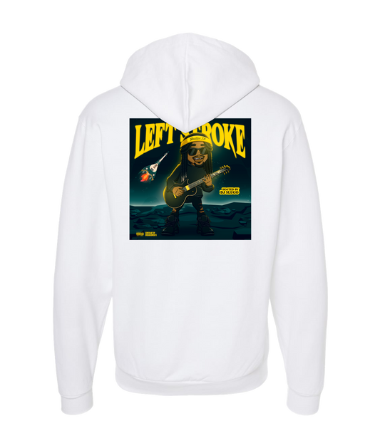 V-MBKTOP - LEFT STROKE - White Zip Up Hoodie