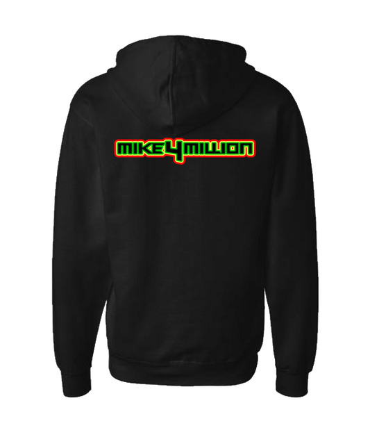 Mike4Million - DESIGN 1 - Black Zip Up Hoodie