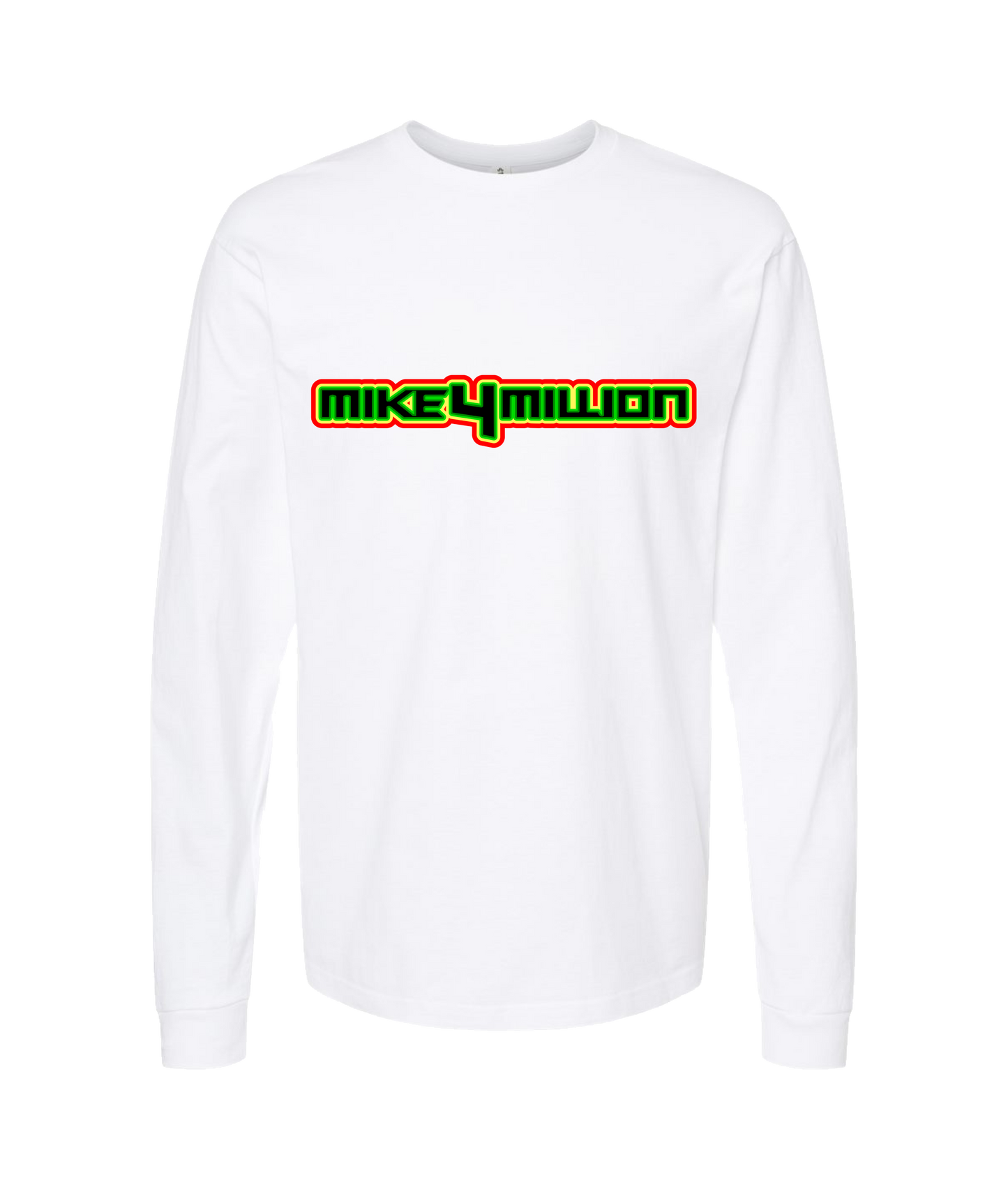 Mike4Million - DESIGN 1 - White Long Sleeve T
