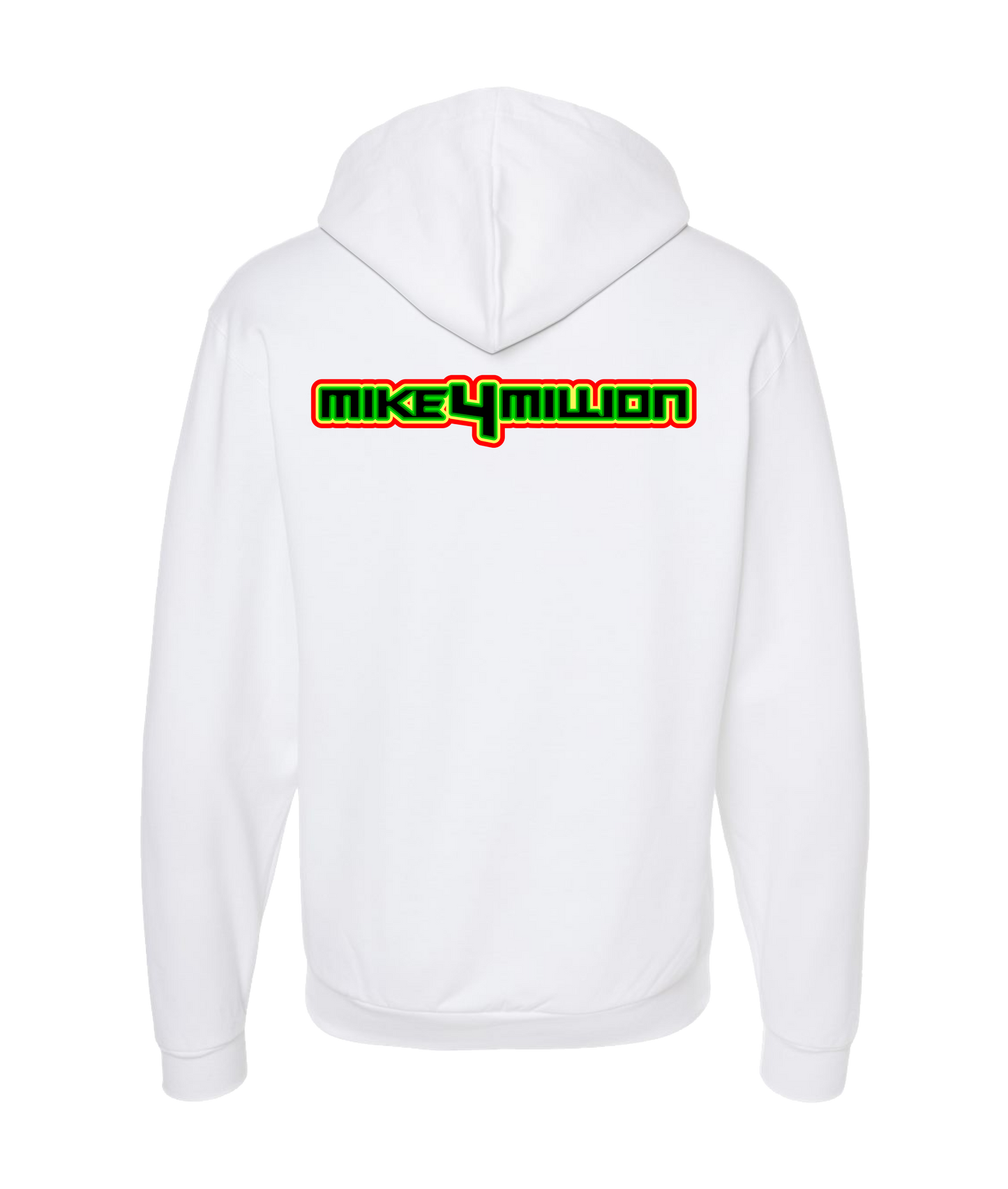 Mike4Million - DESIGN 1 - White Zip Up Hoodie