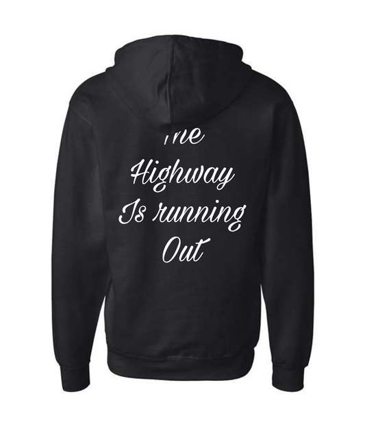 Matt Gardner Music - The Highway Is Running Out - Black Zip Up Hoodie