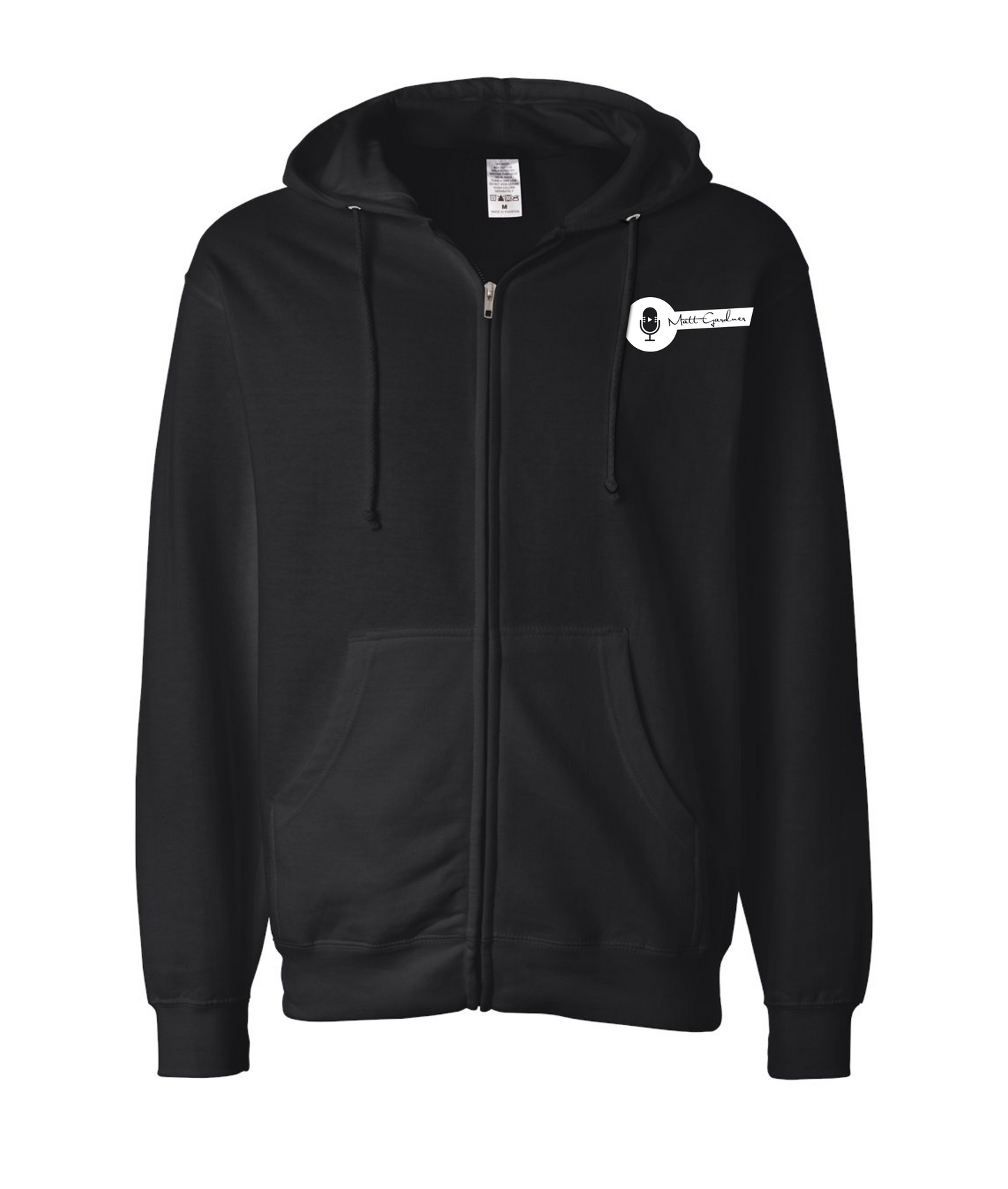 Matt Gardner Music - The Highway Is Running Out - Black Zip Up Hoodie