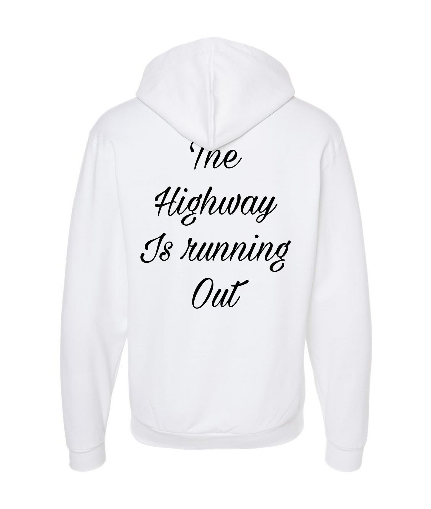 Matt Gardner Music - The Highway Is Running Out - White Zip Up Hoodie