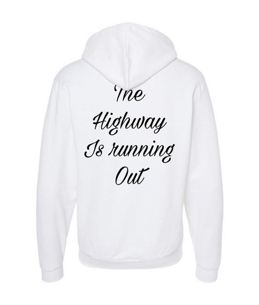 Matt Gardner Music - The Highway Is Running Out - White Zip Up Hoodie