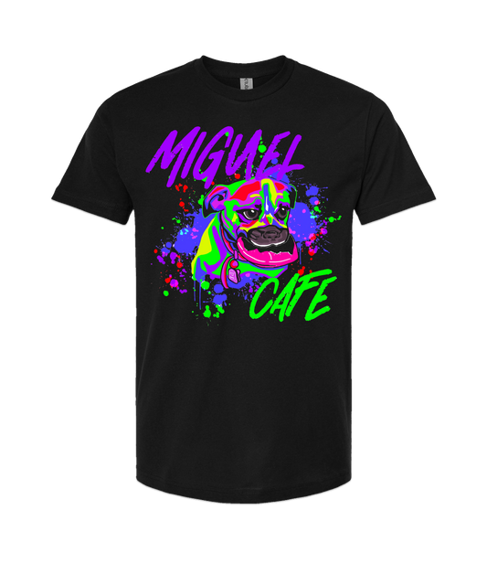 Miguel Cafe music - DOG - Black T-Shirt